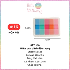 [HOTIS] Nhãn dán đánh dấu trang PET sticker ghi chú, phân trang nhiều màu Morandi trong suốt