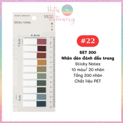 [HOTIS] Nhãn dán đánh dấu trang PET sticker ghi chú, phân trang nhiều màu Morandi trong suốt