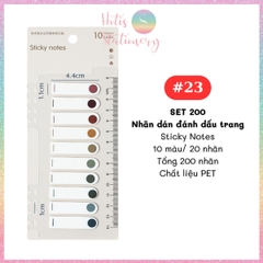 [HOTIS] Nhãn dán đánh dấu trang PET sticker ghi chú, phân trang nhiều màu Morandi trong suốt