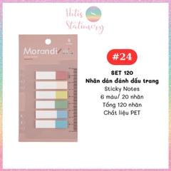 [HOTIS] Nhãn dán đánh dấu trang PET sticker ghi chú, phân trang nhiều màu Morandi trong suốt