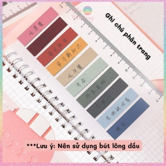 [HOTIS] Nhãn dán đánh dấu trang PET sticker ghi chú, phân trang nhiều màu Morandi trong suốt