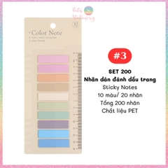 [HOTIS] Nhãn dán đánh dấu trang PET sticker ghi chú, phân trang nhiều màu Morandi trong suốt