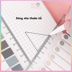 [HOTIS] Nhãn dán đánh dấu trang PET sticker ghi chú, phân trang nhiều màu Morandi trong suốt