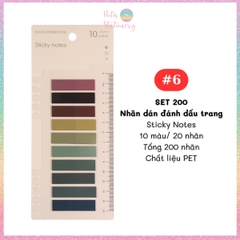 [HOTIS] Nhãn dán đánh dấu trang PET sticker ghi chú, phân trang nhiều màu Morandi trong suốt