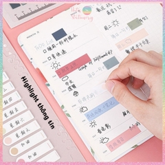 [HOTIS] Nhãn dán đánh dấu trang PET sticker ghi chú, phân trang nhiều màu Morandi trong suốt