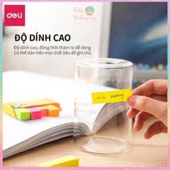 [HOTIS] Set 100 Giấy Note Deli Sticky Notes giấy ghi chú vàng, giấy nhớ, phân trang - 1 tệp