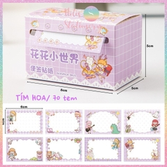 [HOTIS] Nhãn dán giấy ghi chú đóng hộp Sticky Note dễ thương - Nhiều mẫu