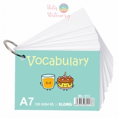 [HOTIS] Flashcard A7 học từ vựng vocabulary ghi nhớ Tiếng Anh, công thức toán học