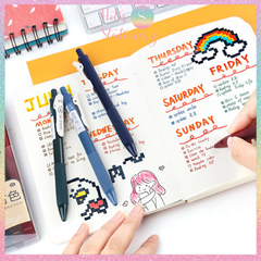 [HOTIS] 25 màu - Bút gel bấm màu vintage ngòi 0.5mm DS-099 Light Retro Gel Pen - 1 cây