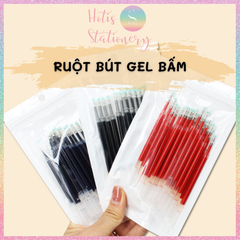 [HOTIS] Ruột bút gel bấm ngòi 0.5mm - Mực Xanh/ Đen/ Đỏ