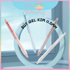 [HOTIS] Bút gel mực đen ngòi 0.5mm DS-0153 thiết kế đơn giản hiện đại gam màu sáng trung tính