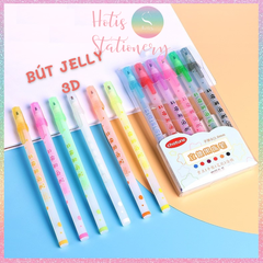 [HOTIS] 12 MÀU - Bút Jelly 3D Chotune ngòi 1mm vẽ tranh, tô màu trên nhiều chất liệu