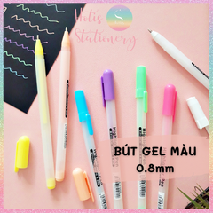 [HOTIS] 7 MÀU - Bút gel màu Highlight Pen Haocai Ngòi 0.8mm dùng viết chữ tiêu đề, vẽ tranh, tạo hiệu ứng
