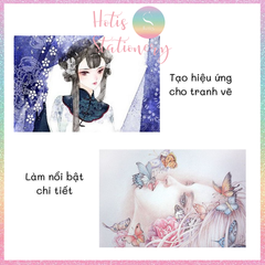 [HOTIS] 7 MÀU - Bút gel màu Highlight Pen Haocai Ngòi 0.8mm dùng viết chữ tiêu đề, vẽ tranh, tạo hiệu ứng