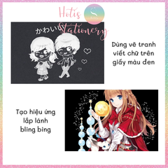 [HOTIS] 7 MÀU - Bút gel màu Highlight Pen Haocai Ngòi 0.8mm dùng viết chữ tiêu đề, vẽ tranh, tạo hiệu ứng