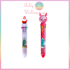 [HOTIS] Bút bi bấm 10 màu họa tiết Noel Giáng Sinh dễ thương