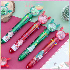[HOTIS] Bút bi bấm 10 màu họa tiết Noel Giáng Sinh dễ thương