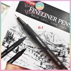 [HOTIS] 10 Size - Bút Fineliner mực đen dùng vẽ truyện tranh, thiết kế, viết chữ thư pháp