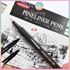[HOTIS] 10 Size - Bút Fineliner mực đen dùng vẽ truyện tranh, thiết kế, viết chữ thư pháp