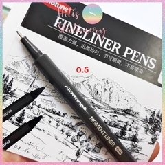 [HOTIS] 10 Size - Bút Fineliner mực đen dùng vẽ truyện tranh, thiết kế, viết chữ thư pháp