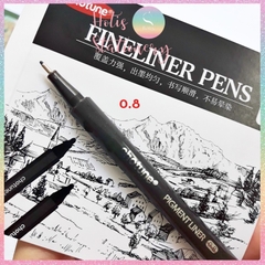 [HOTIS] 10 Size - Bút Fineliner mực đen dùng vẽ truyện tranh, thiết kế, viết chữ thư pháp