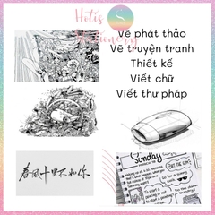 [HOTIS] 10 Size - Bút Fineliner mực đen dùng vẽ truyện tranh, thiết kế, viết chữ thư pháp
