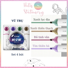 [HOTIS] Bút highlight dạ quang DS-8154 Time Capsule Soft Tip tàu vũ trụ