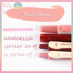 [HOTIS] Set 4 bút gel, bút nước và bút dạ quang cùng tông màu tặng kèm túi zip tiện lợi