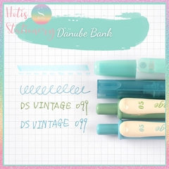 [HOTIS] Set 4 bút gel, bút nước và bút dạ quang cùng tông màu tặng kèm túi zip tiện lợi