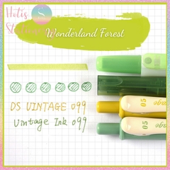 [HOTIS] Set 4 bút gel, bút nước và bút dạ quang cùng tông màu tặng kèm túi zip tiện lợi