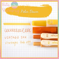 [HOTIS] Set 4 bút gel, bút nước và bút dạ quang cùng tông màu tặng kèm túi zip tiện lợi