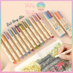 [HOTIS] [24 MÀU] Bút lông đầu mềm Soft Brush DS-827 viết calligraphy, vẽ tranh, tô màu, viết chữ thư pháp