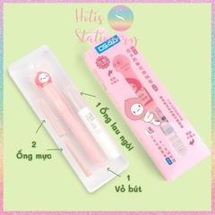 [HOTIS] Bút máy xóa được ngòi êm trơn nét 0.5mm - Kèm 2 ống mực thay thế và ống lau ngòi