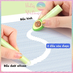 [HOTIS] Bút máy xóa được ngòi êm trơn nét 0.5mm - Kèm 2 ống mực thay thế và ống lau ngòi