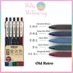 [HOTIS] Set 5 Bút gel vintage Light Retro Gel Pen 0.5mm - 25 màu