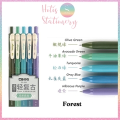 [HOTIS] Set 5 Bút gel vintage Light Retro Gel Pen 0.5mm - 25 màu