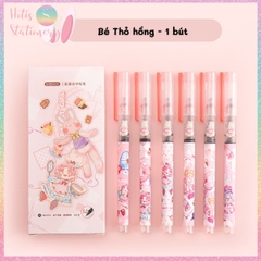 [HOTIS] Bút bi nước Mocha Moka mực đen nhanh khô ngòi 0.5mm nắp gài MK-5442