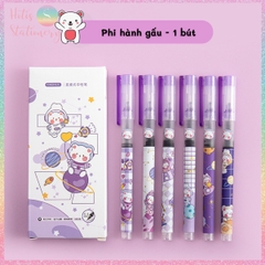 [HOTIS] Bút bi nước Mocha Moka mực đen nhanh khô ngòi 0.5mm nắp gài MK-5442