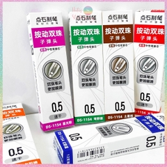 [HOTIS] 8 màu - Ruột bút bi gel ngòi 0.5mm DS-1154 thay thế bút bi bấm - 1 cây