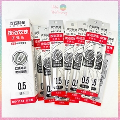 [HOTIS] 8 màu - Ruột bút bi gel ngòi 0.5mm DS-1154 thay thế bút bi bấm - 1 cây