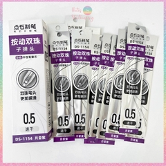 [HOTIS] 8 màu - Ruột bút bi gel ngòi 0.5mm DS-1154 thay thế bút bi bấm - 1 cây