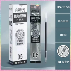 [HOTIS] 8 màu - Ruột bút bi gel ngòi 0.5mm DS-1154 thay thế bút bi bấm - 1 cây