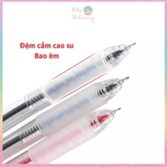 [HOTIS] Bút gel bấm DS-067 ngòi kim 0.5mm viết nhanh khô, không lem, thân trong có đệm cầm êm tay - 1 cây