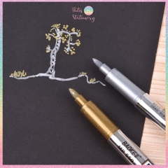 [HOTIS] Bút nhũ vàng bạc Baoke Marker bút sơn viết tiêu đề,viết thiệp - Metallic Craftwork Pen MP550