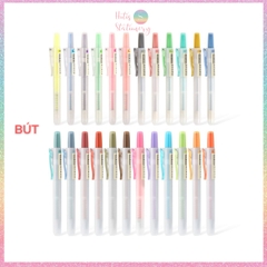[HOTIS] 24 Màu - Bút highlight bấm DS-805s có lõi thay thế, màu đẹp, tiện lợi, tiết kiệm