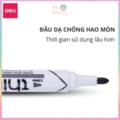 [HOTIS] Bút lông bảng bút dạ viết bảng trắng xóa được Deli mực xanh đen đỏ tiện dụng an toàn không độc hại
