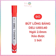 [HOTIS] Bút lông bảng bút dạ viết bảng trắng xóa được Deli mực xanh đen đỏ tiện dụng an toàn không độc hại