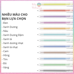 [HOTIS] Bút bi gel bấm 12 màu ngòi 0.5mm DELI Delight Gel Pen nhanh khô viết đều trơn tru lâu hết mực - G118