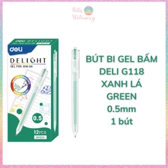[HOTIS] Bút bi gel bấm 12 màu ngòi 0.5mm DELI Delight Gel Pen nhanh khô viết đều trơn tru lâu hết mực - G118