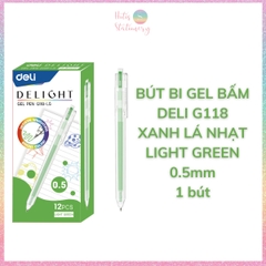 [HOTIS] Bút bi gel bấm 12 màu ngòi 0.5mm DELI Delight Gel Pen nhanh khô viết đều trơn tru lâu hết mực - G118